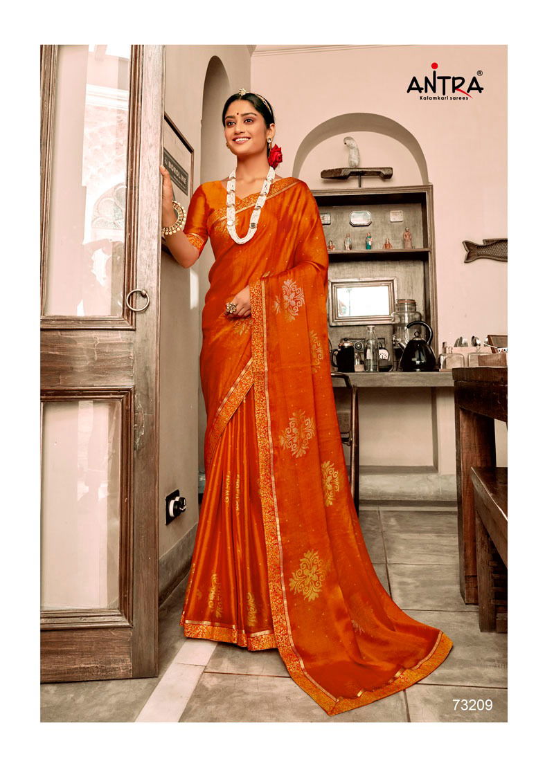 ANTRA LAHAR  VOL -1 Latest fancy Designer Heavy Festive Wear Chiffon Printed With Readymade Lace Saree Collection 