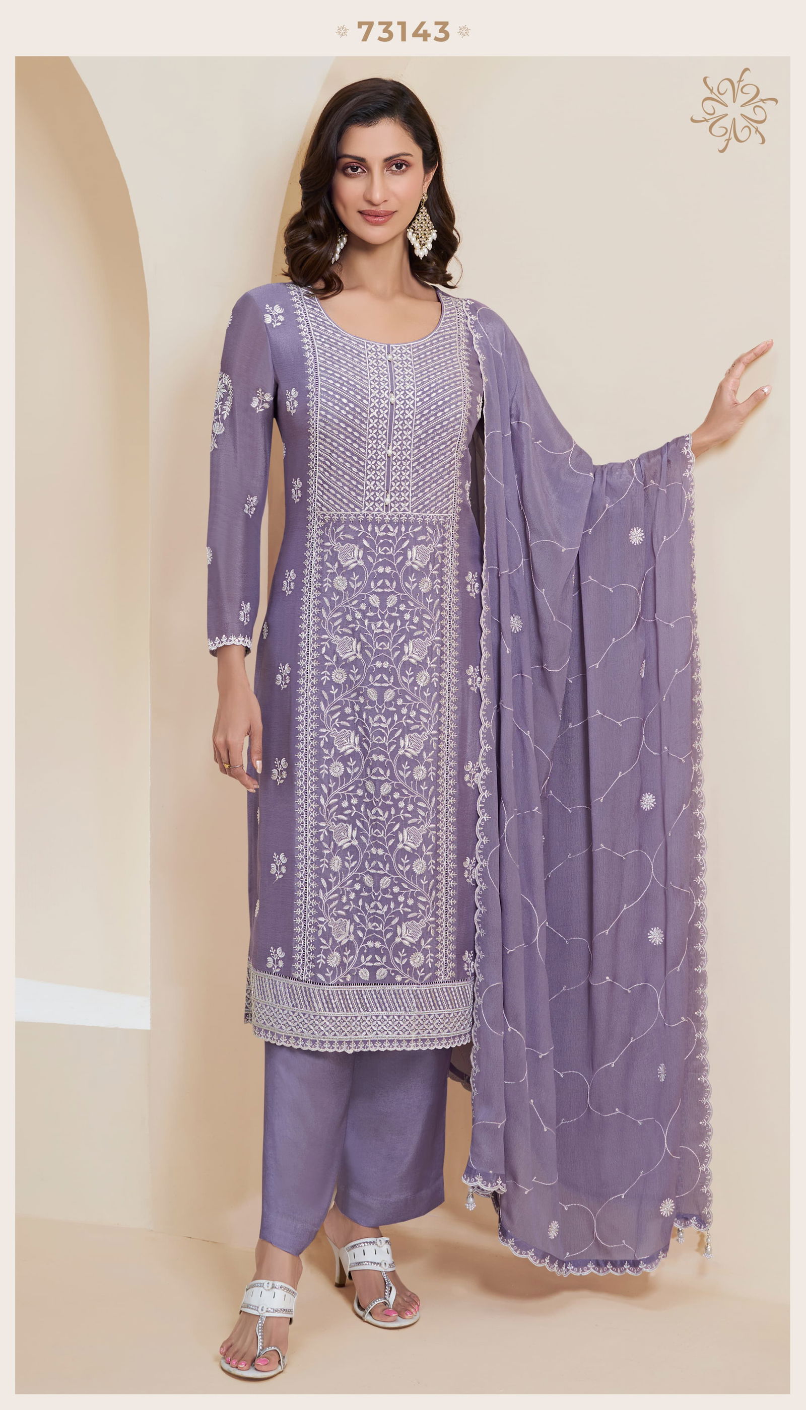 Kiara By Vinay Kuleesh Chinon Designer Salwar Suits Suppliers In India