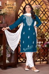 Rabab Vol 1 By Sangeet Embroidery Kurti With Bottom Dupatta Exporters In India