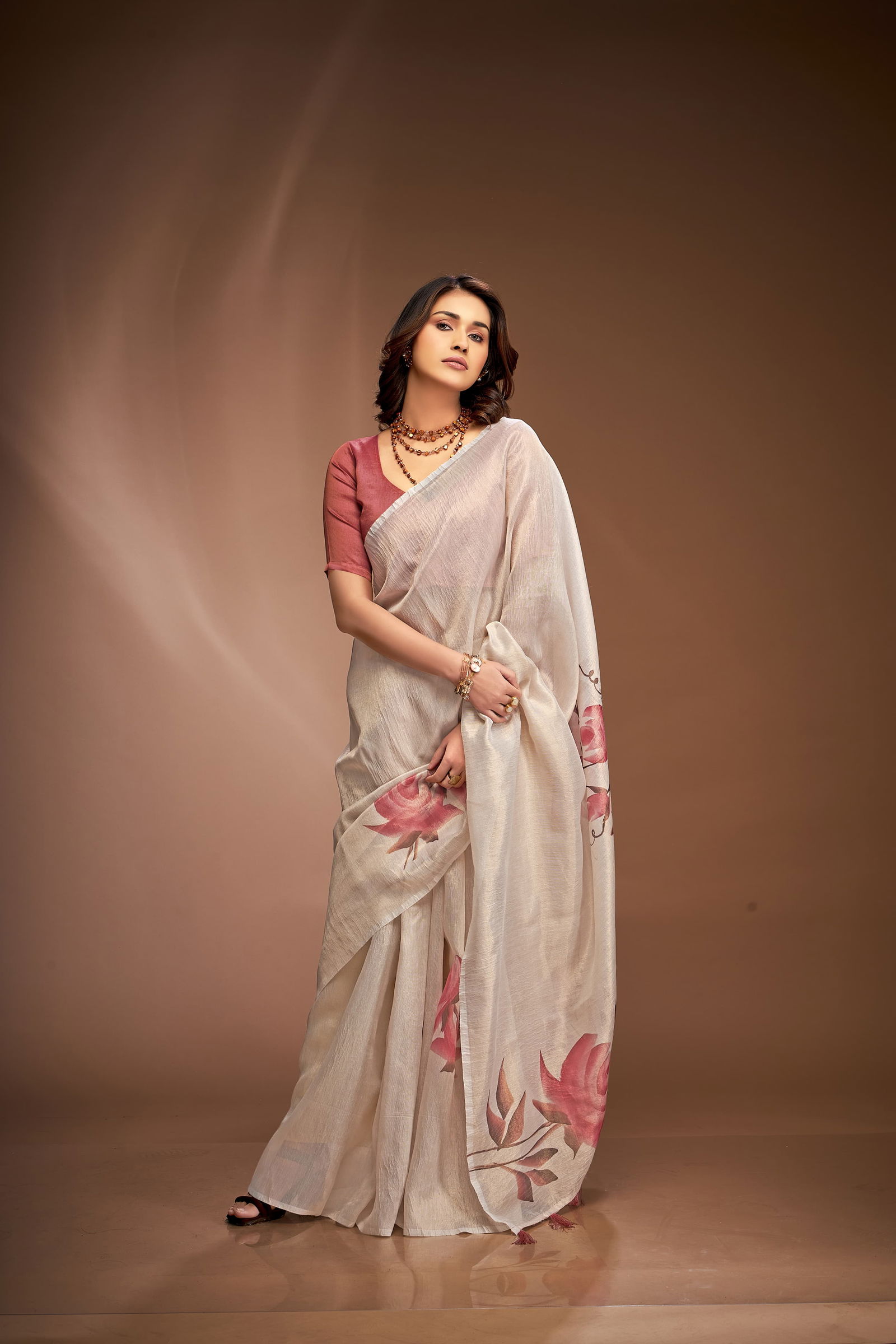 Royal Queen By Kala Jamun Crush Tissue Saree Wholesale Online