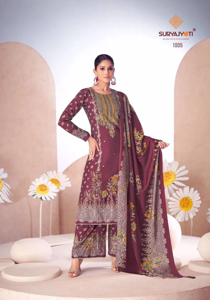 Komal Vol 1 by Suryajyoti Modal Discharge Printed Dress Material Orders In India