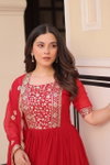 KA 1177 Charming Designer Faux Blooming Gown With Dupatta Wholesale Online