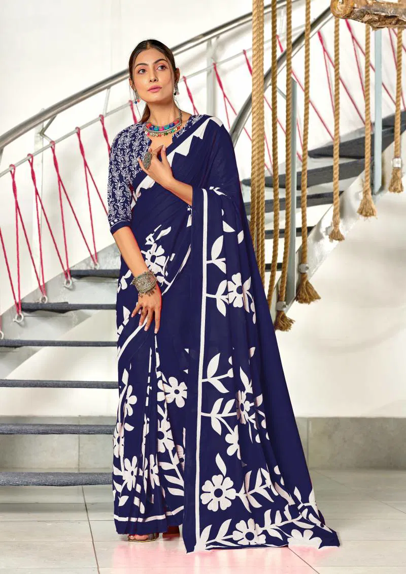 Df Kesariya Cotton With Hand Block Print Saree Bulk Orders In India