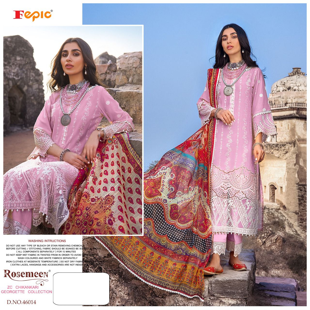 Fepic Rosemeen Zc Chikankari New Festive Wear Heavy Georgette Pakistani Salwar Collection