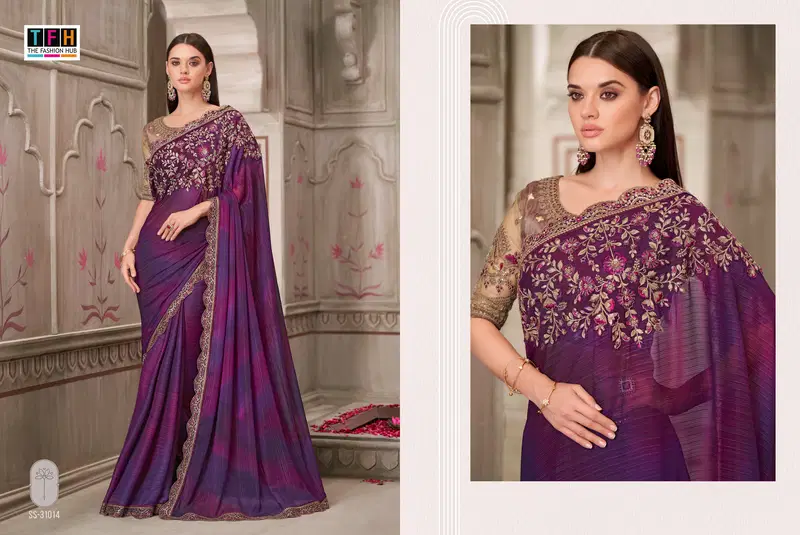 Silver Screen 21 Edition By Tfh Wholesale Party Wear Saree Suppliers In Mumbai
