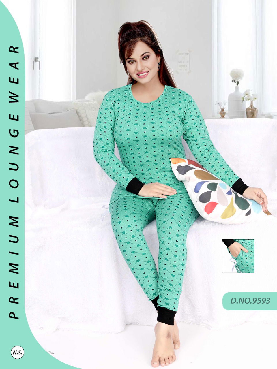 Full Sleeves Night 886 Latest Exclusive Premium Hosiery Night Suits Collection