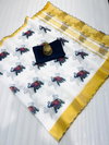 MG 396 Gold Jari Border Soft Cotton Sarees Wholesale Market In Surat
