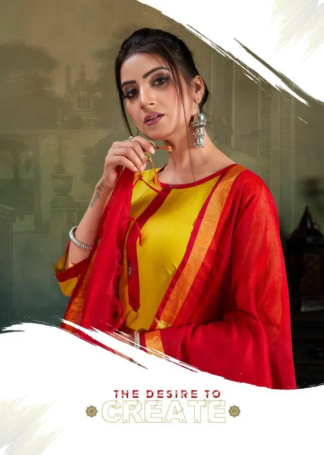 Banwery Latest Collection Of Designer Daily Wear Ready Made Salwar Suit With Chanderi Duptta 