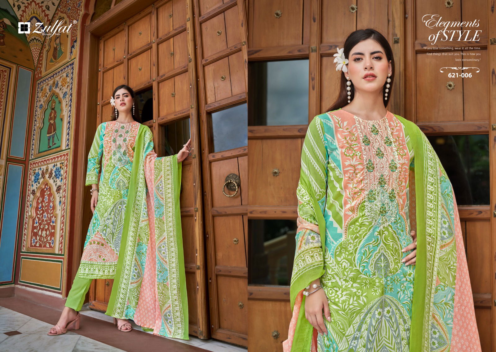 Noor By Zulfat Cotton Printed Dress Material Wholesale Shop In Surat