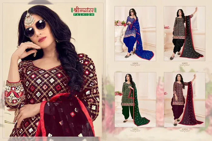 Shreematee Bebo Vol 1 Latest Designer Festive Wear Collection Of Jam Cotton With Embroidery Sequence & Real Mirror Work Readymade Patiyala Suit