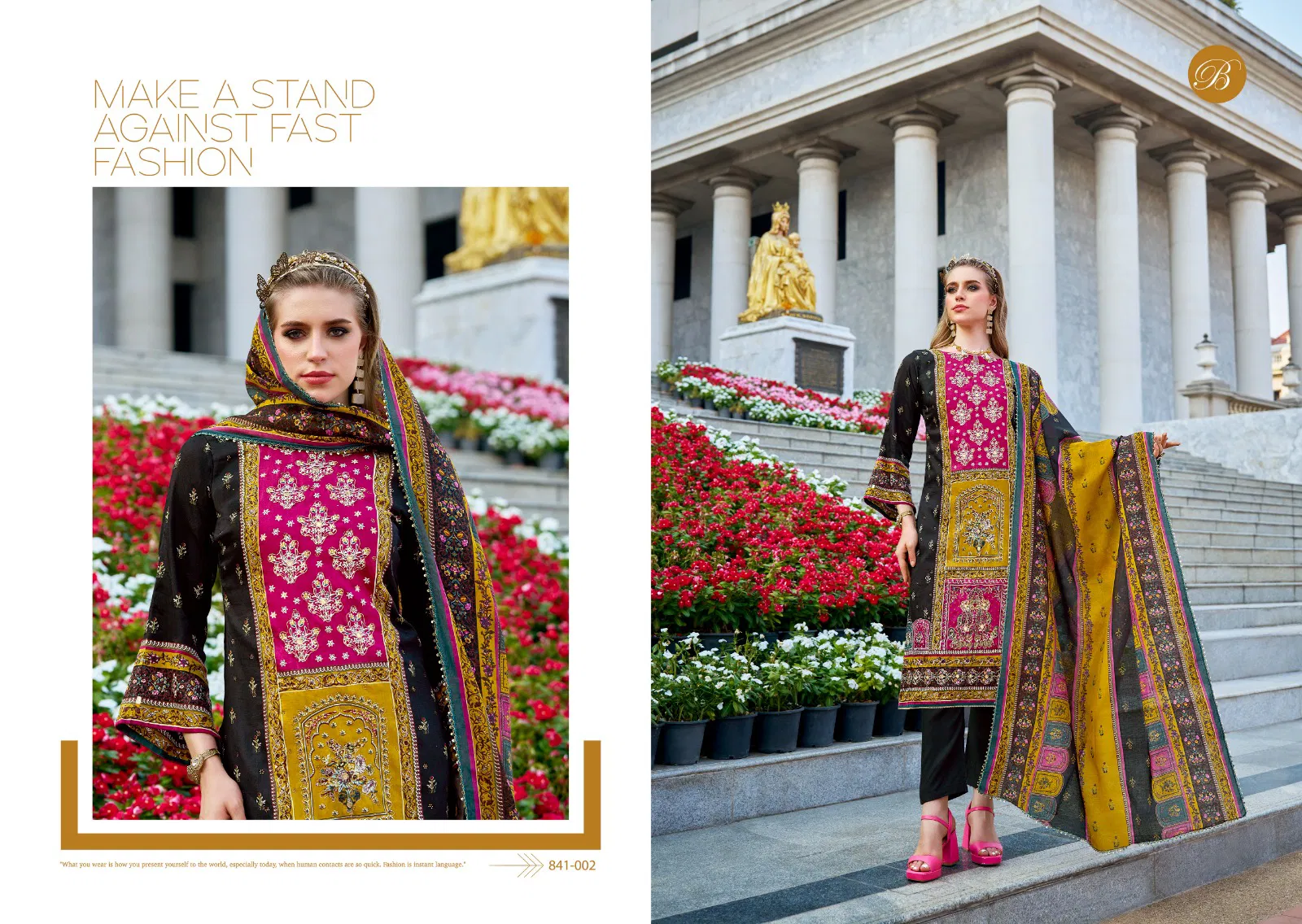 Dil E Nagma Black And White By Belliza Jam Cotton Dress Material Wholesale Online