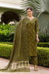 Naisha K 394 Cotton Embroidery Work Kurti With Pant Dupatta bulk Orders india
