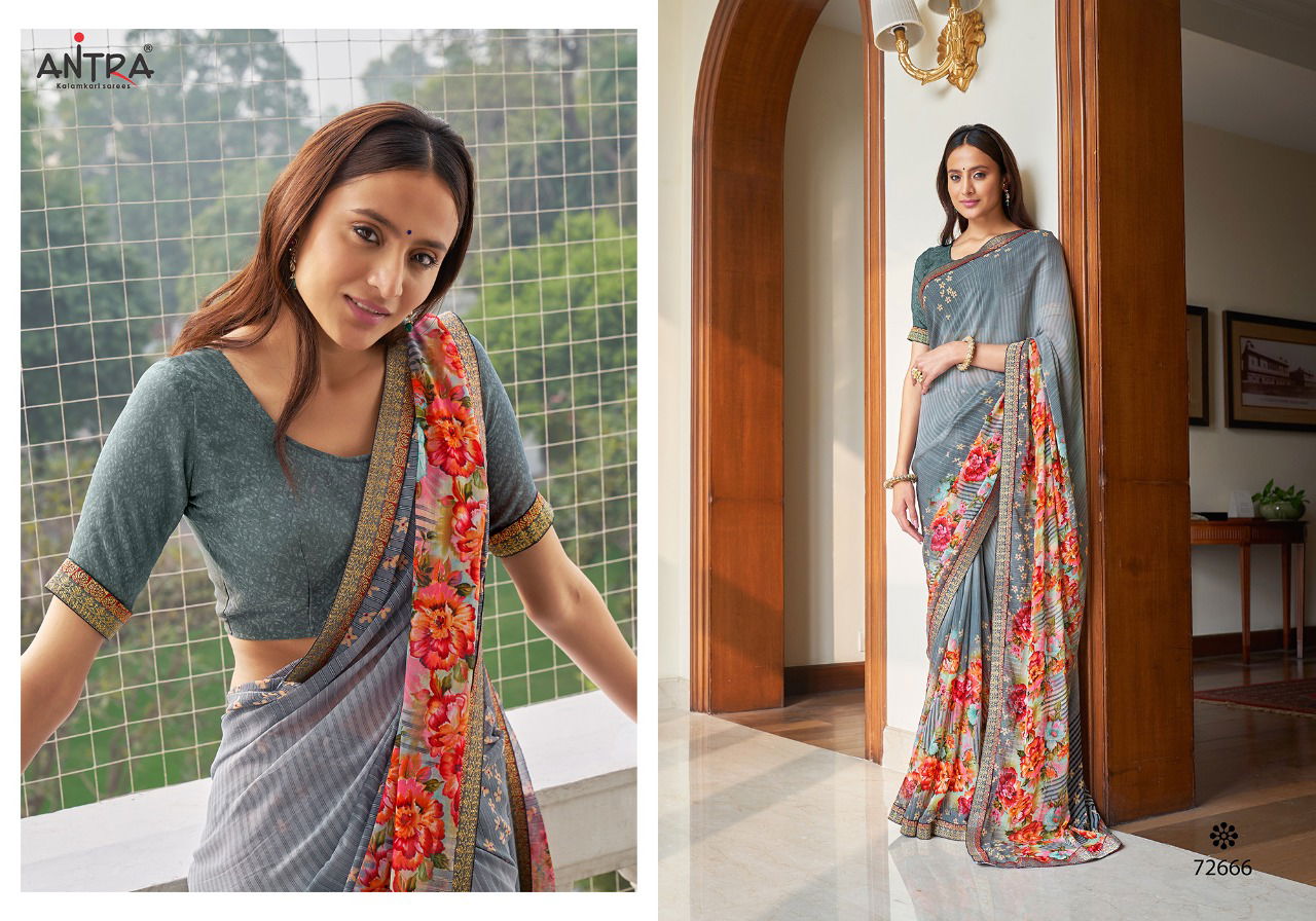 ANTRA SAVERA Latest Designer Fancy Regular Casual Wear Weightless printed saree Collection