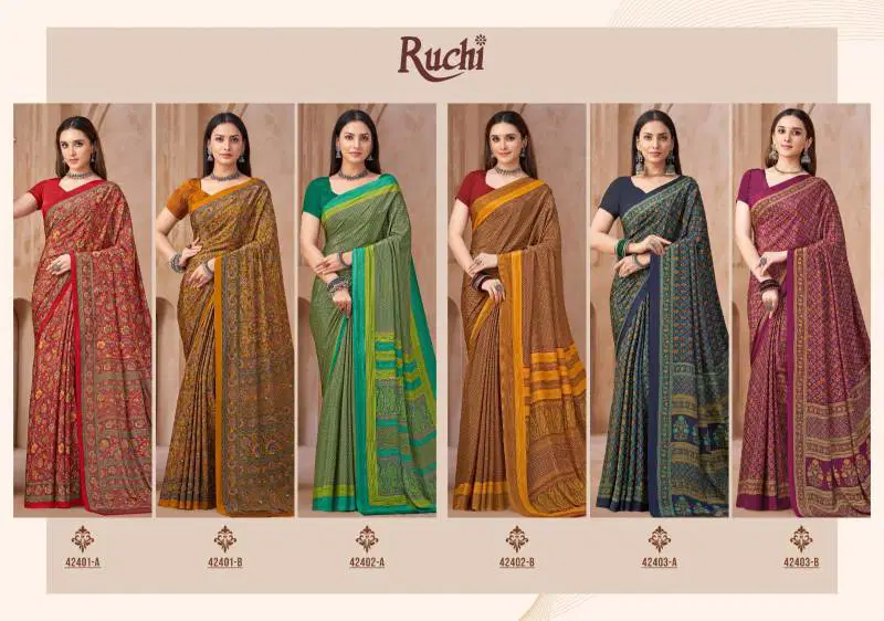 Vivanta Silk 44 By Ruchi Crepe Silk Saree Wholesale Price In Surat