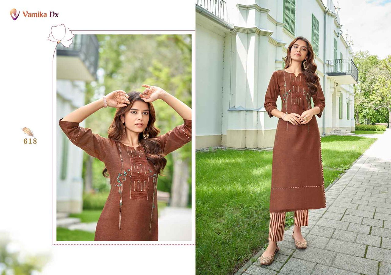 Vamika Nx Apsara 4 Fancy Ethnic Wear Cotton Kurti With Bottom Collection