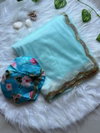 Vivera Soft and Shining Tissue Silver Net Party Wear Saree Suppliers In India