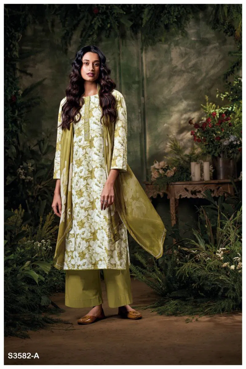 Emera By Ganga Cotton Printed Embroidered Salwar Suit Wholesale Online