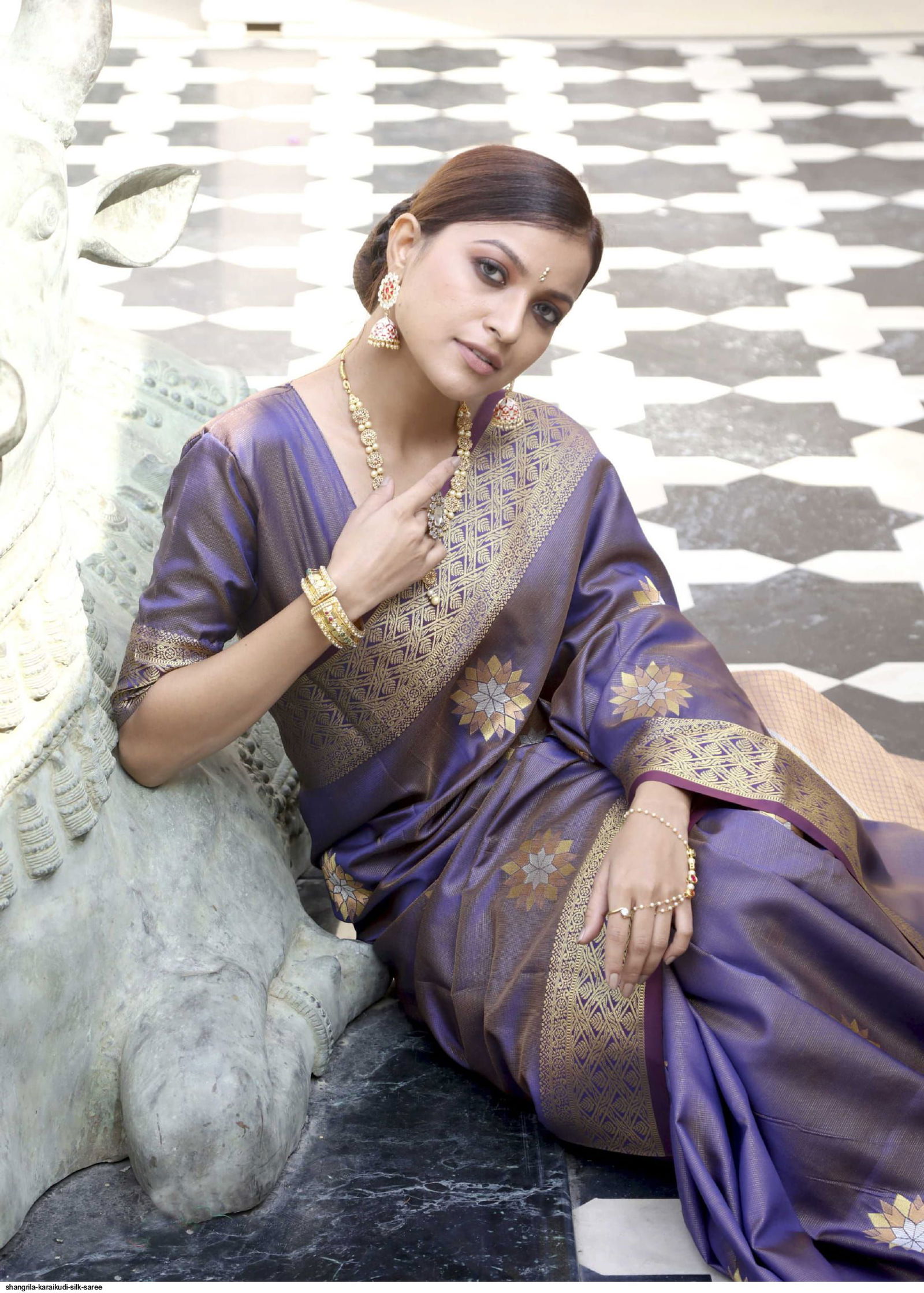 Shangrila Karaikudi Festive Wear Heavy Designer Silk Saree Collection
