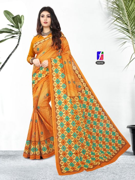 Ganesha Rashami New Collection Of Printed Pure Cotton Daily Wear Cotton Sarees Collection
