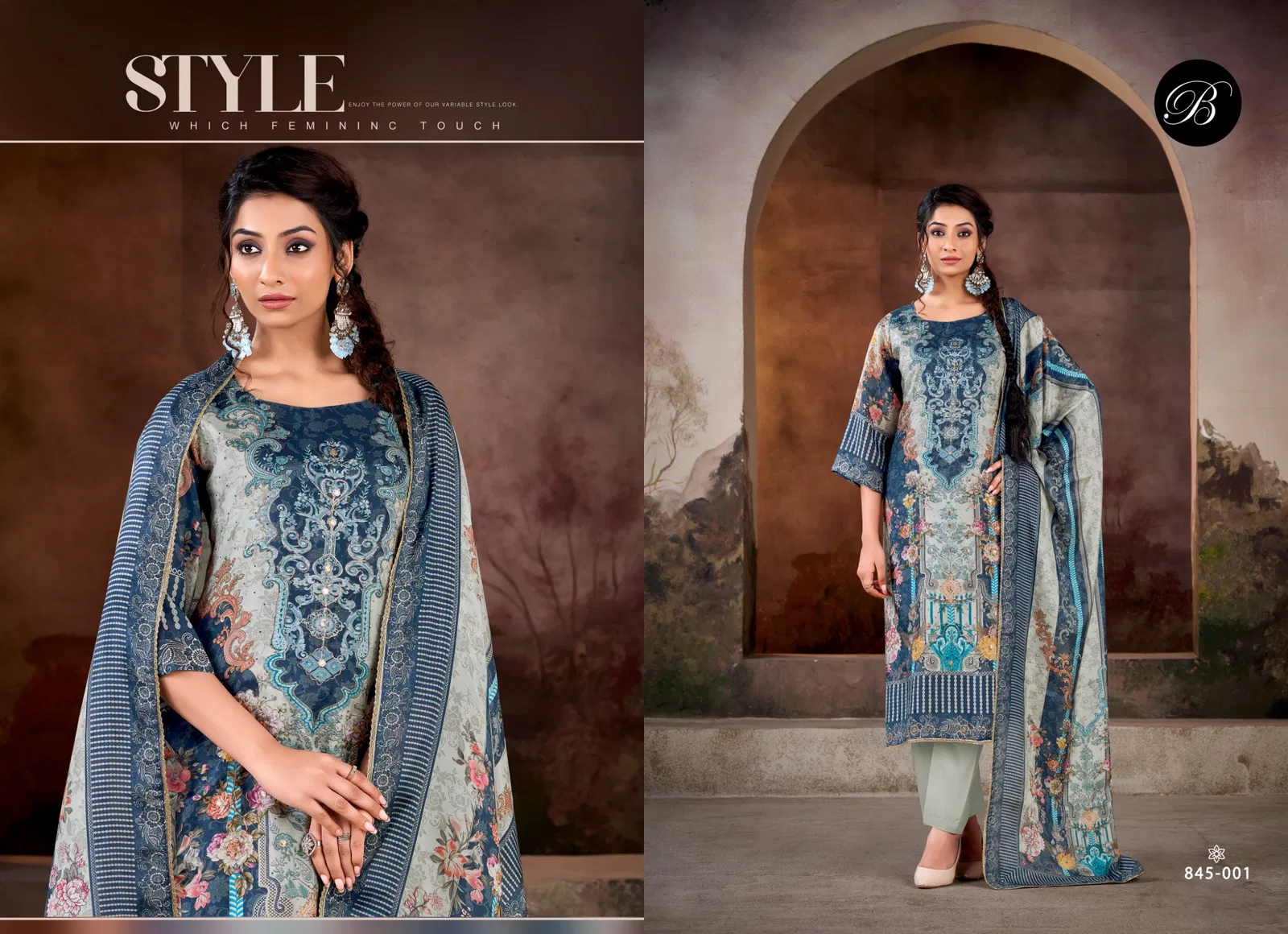 Kanika Vol 3 By Belliza Viscose Muslin Printed Dress Material Exporters In India