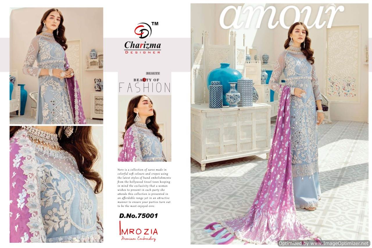 Charizma Imrozia Latest Pakistani Salwar Suit Collection With Heavy Embroidery Work 