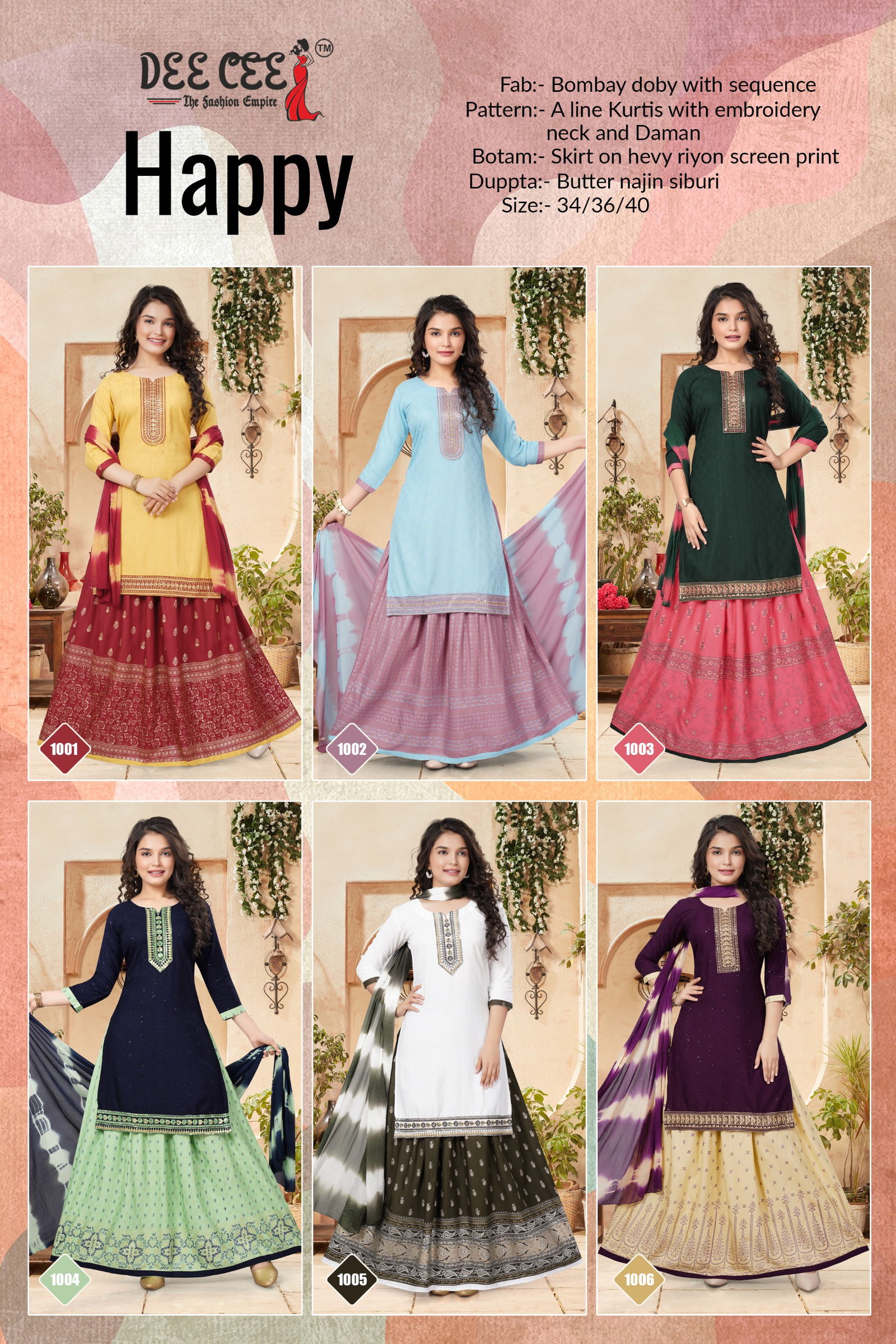 Happy By Deecee Fancy Kids Girl Wear Kurti With Bottom Dupatta Suppliers In India