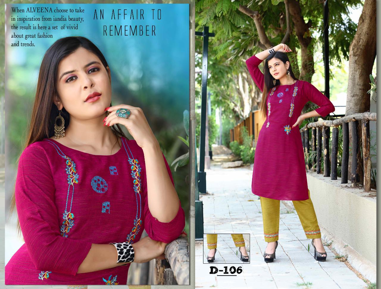Trendy Pearl Latest Fancy Designer Ethnic Wear Embroidery Rayon Kurti With Bottom Collection
