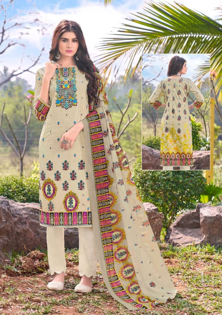 Mishri Lawn Cotton 6 Latest fancy Designer Casual Regular Wear Printed Cotton Karachi Dress Material Collection
