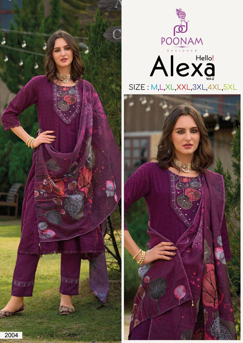 Hello Alexa Vol 2 By Poonam Anarkali Digital Printed Kurti Bottom With Dupatta Online Wholesale