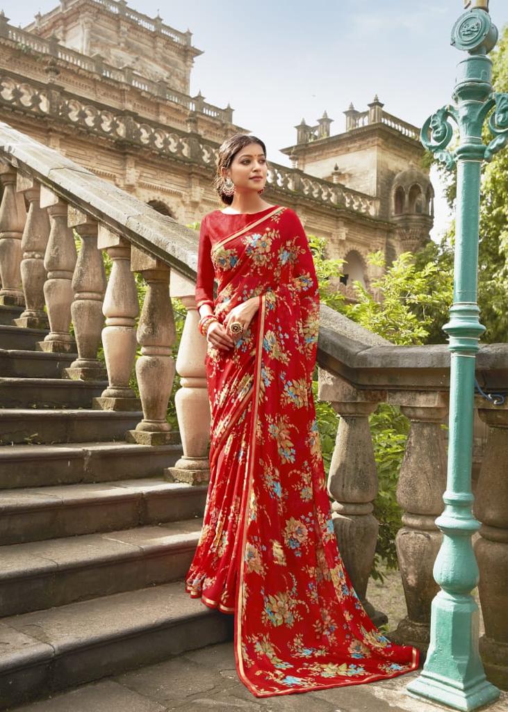 Kashvi Inayat 3 Latest Fancy Designer Chiffon Regular Casual Wear Printed Sarees Collection
