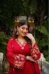 KF 306 Kalaai PV Chanderi Embroidery Kurti With Bottom Dupatta
