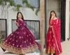 KA 1164 Star Georgette Embroidery Designer Wholesale Gown With Dupatta In India