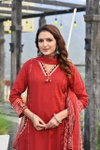 Naisha K 345 Cotton Embroidery Kurti With Pant And Dupatta Bulk Orders In India