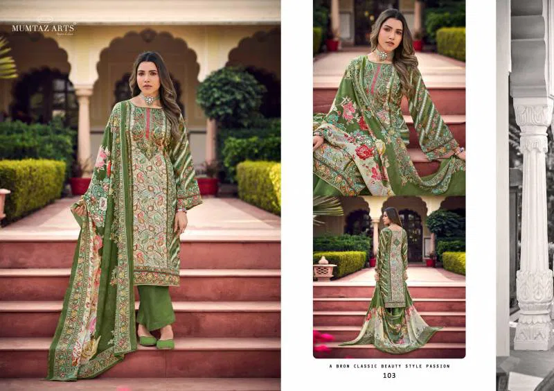 Moksha By Mumtaz Jam Satin Digital Printed Dress Material Wholesale Market In Surat