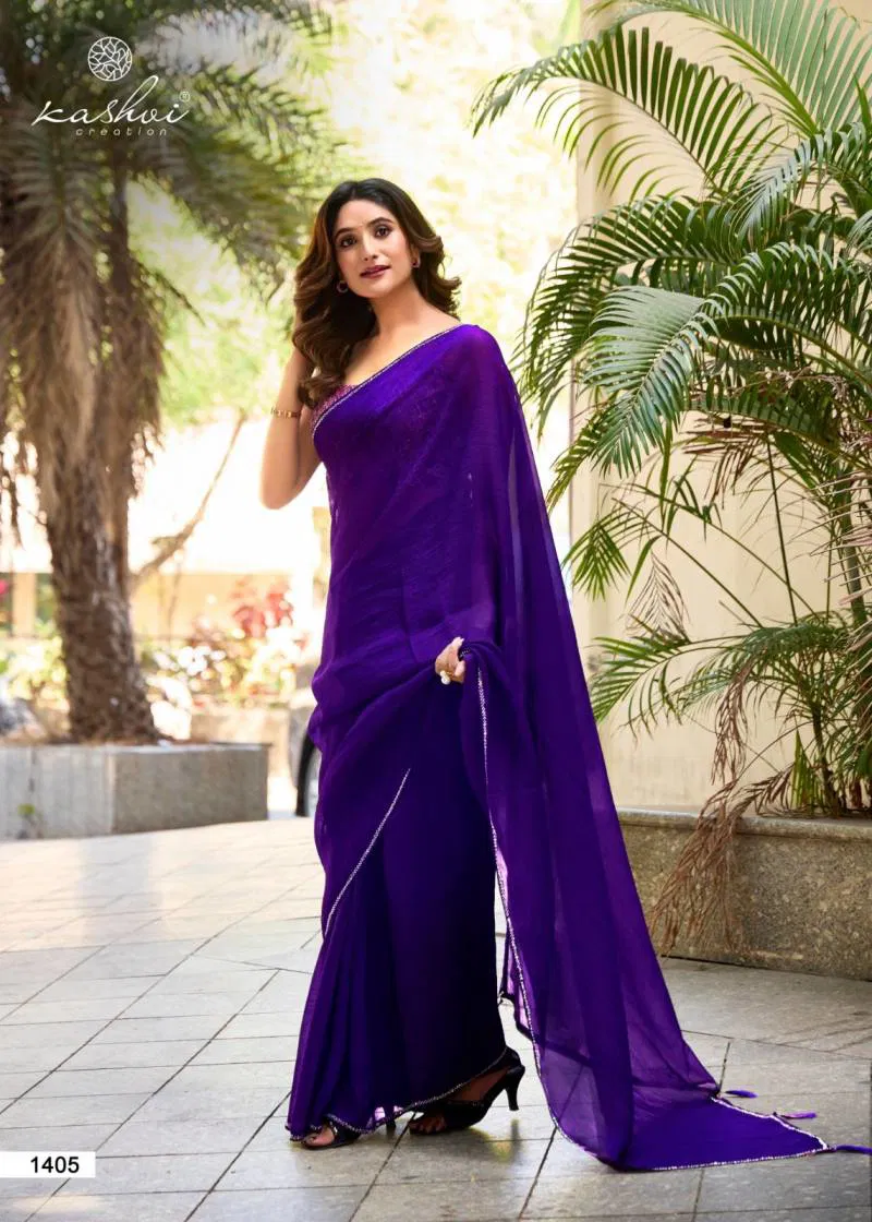 Neel Vol 14 By Kashvi Mono Satin With Swarovski Work Saree Wholesale Market In Surat