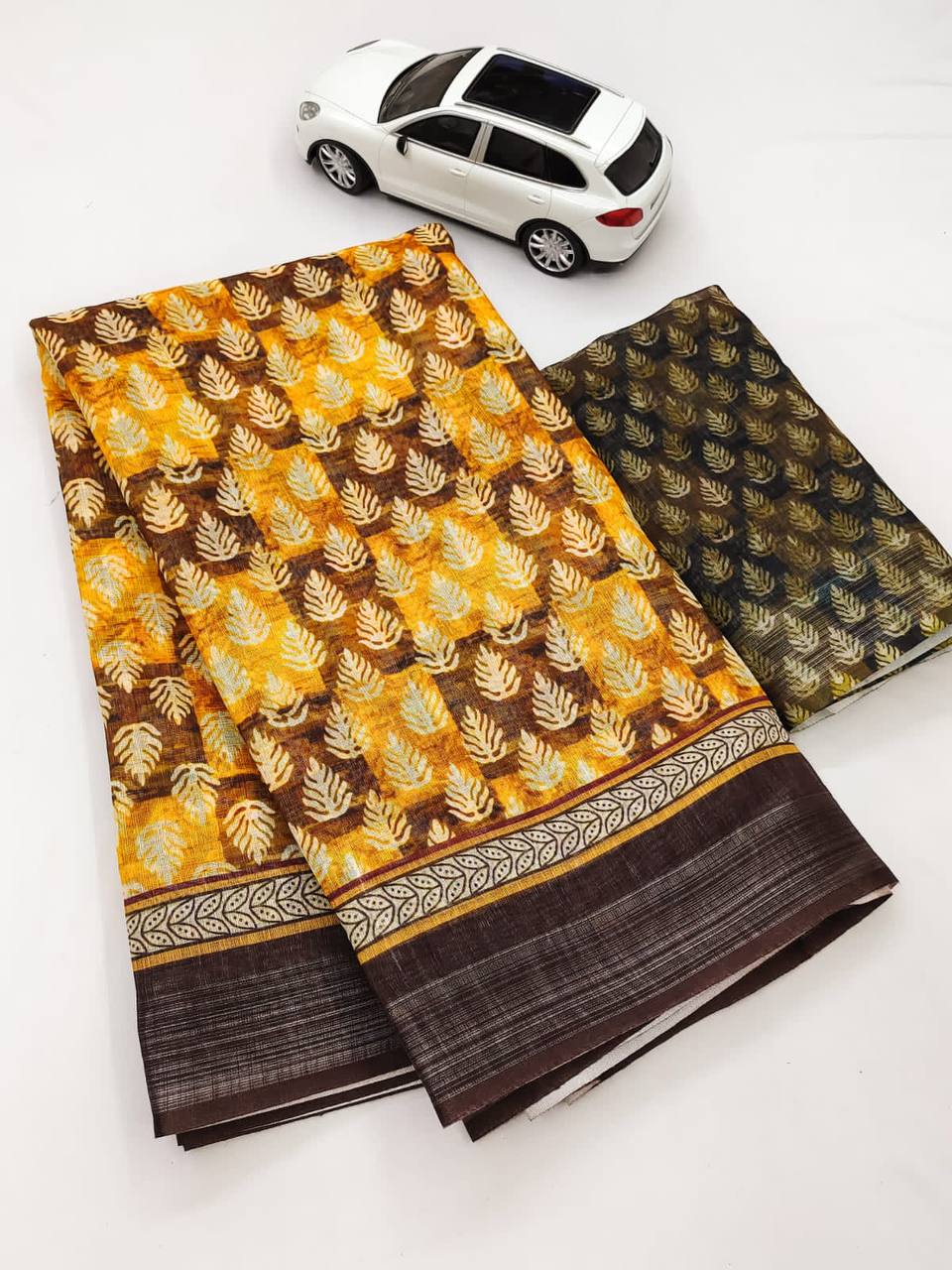 MG 279 Linen Printed Daily Wear Sarees Catalog