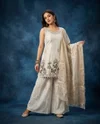 K 1059 By Naisha Roman Silk Kurti With Bottom Dupatta
