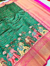 Kalamkari Zigzag 2 By Policona Fab Pattu Digital Printed Saree Orders In India