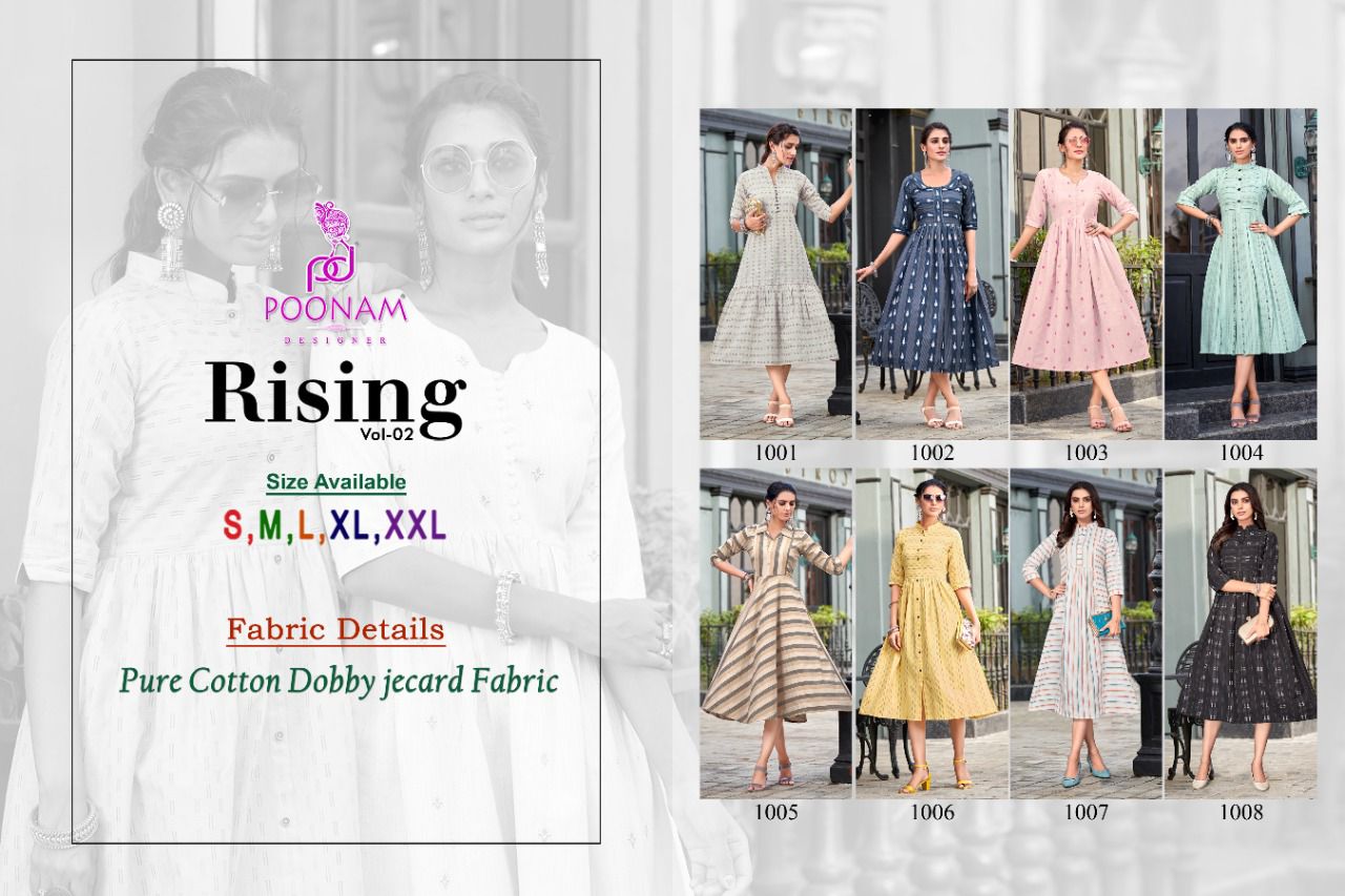 Poonam Rising 2 Trending Cotton Printed Ethnic Wear Kurti Collection