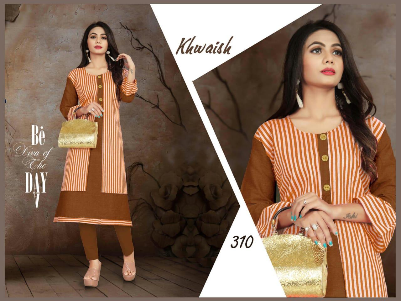 Trendy Aagya Khwaish 3 Festive Daily Wear Kurtis Collection
