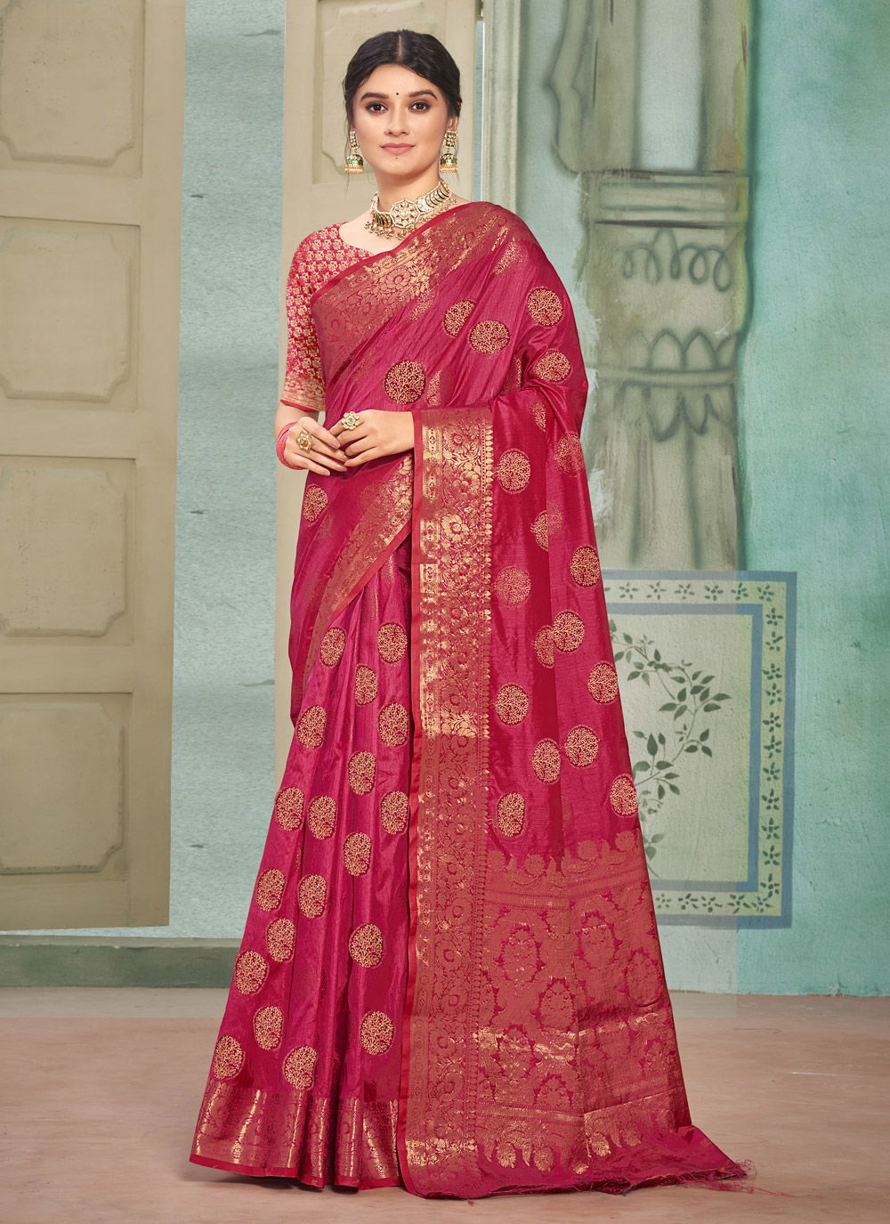 Sangam Aura Silk Fancy Festive Wear Designer Cotton Saree Collection
