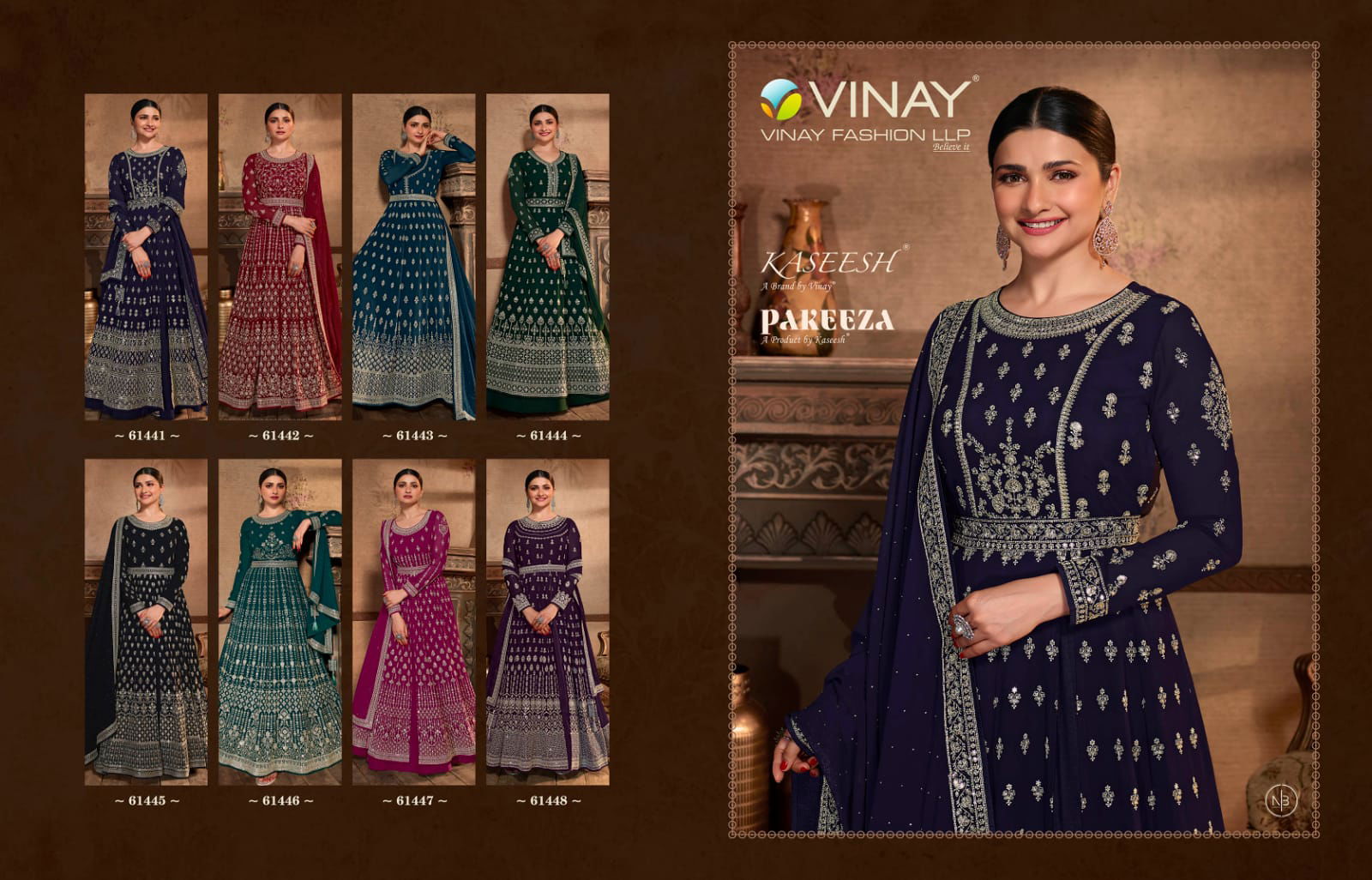 Vinay Kasheesh Pakeeza Heavy Wedding Wear Fancy Georgette Salwar Kameez Collection
