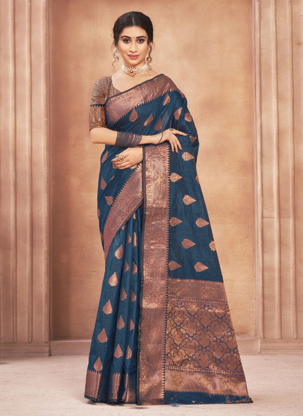 Sangam Aura Silk 2 Ethnic Wear Cotton Silk Designer Saree Collection 