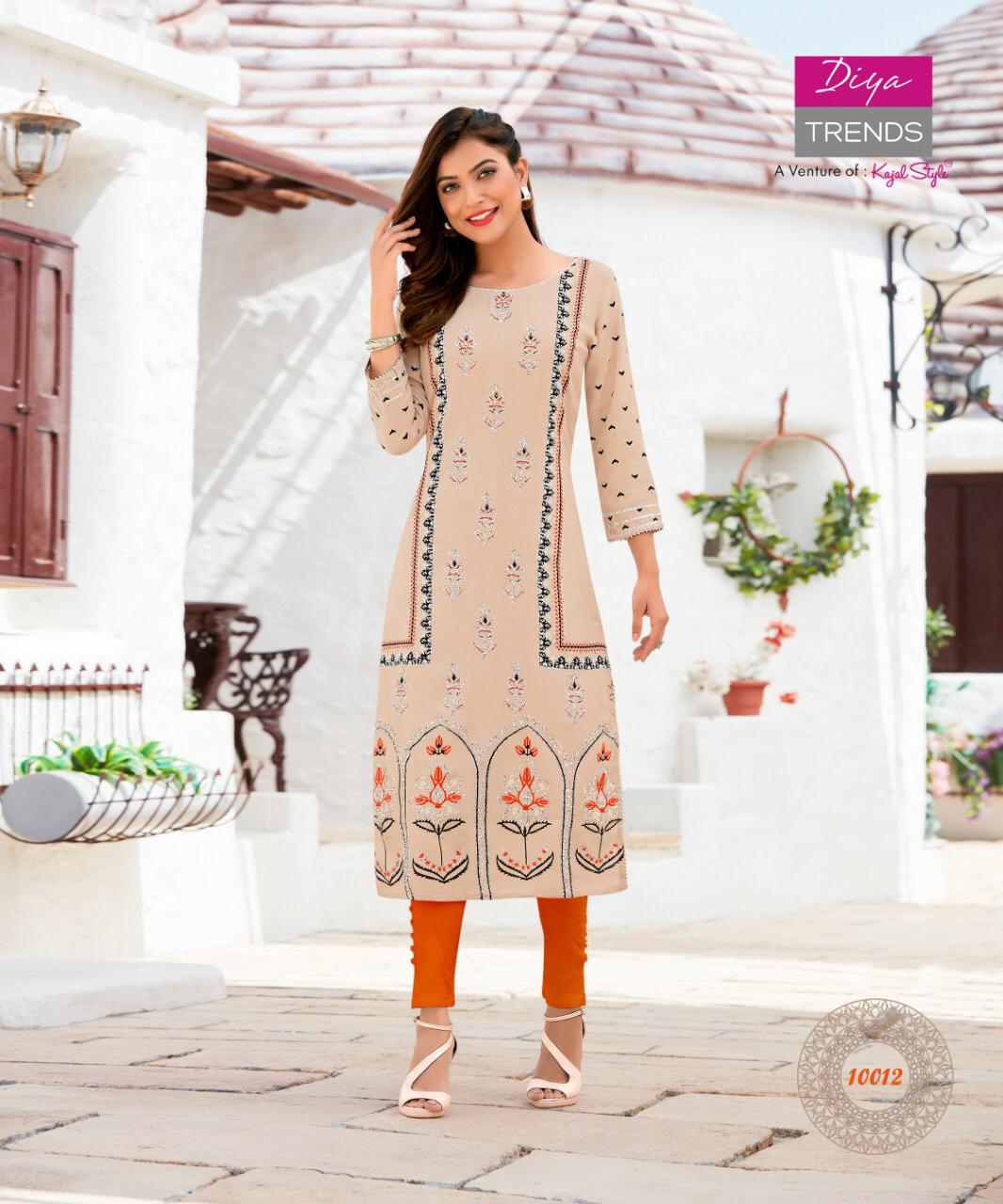 Garden City 10 Ethnic Wear Designer Printed Rayon Kurtis Collection
