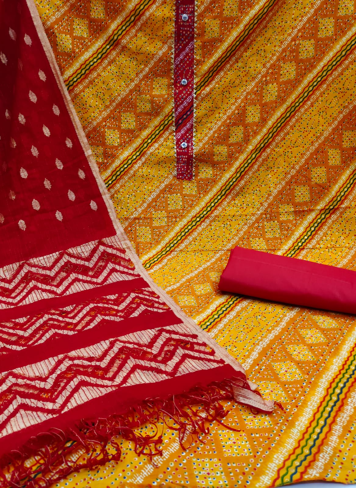 Rnx Cotton Foil Mill Print 2 Fancy Festive Wear Cotton Fancy Dress Material