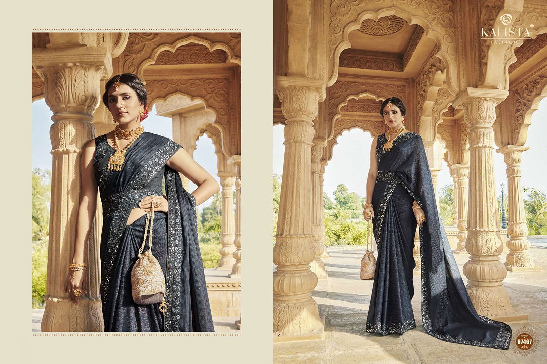Kalista Cinderella New Stylish Fancy Party Wear Vichitra Silk Saree Collection