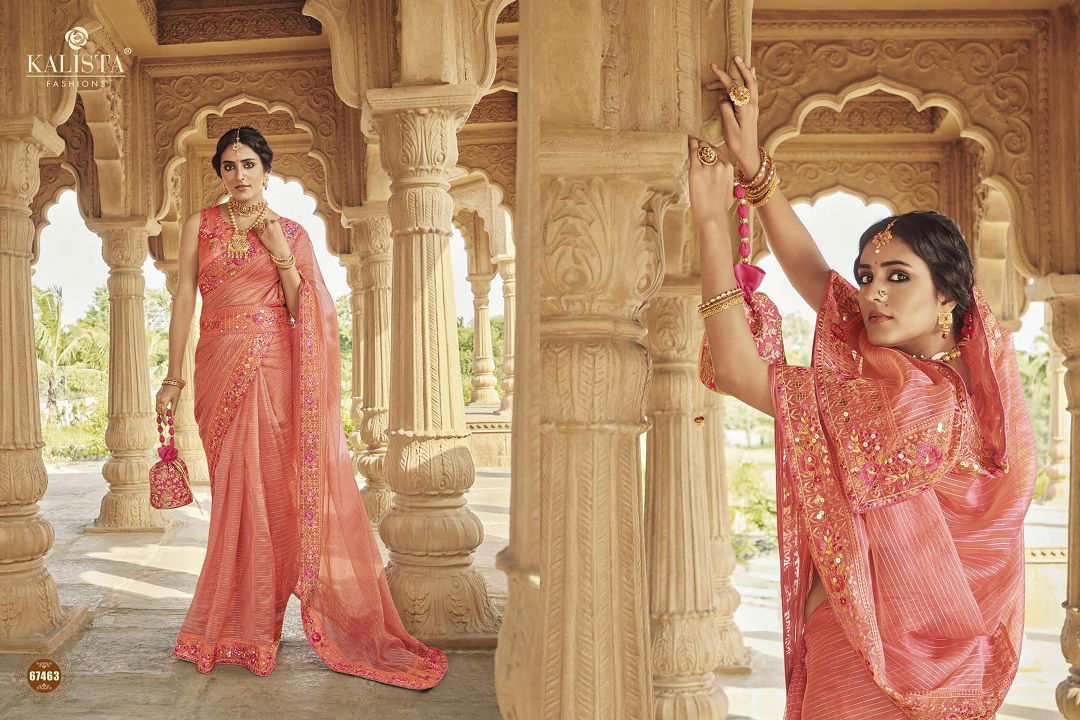 Kalista Cinderella New Stylish Fancy Party Wear Vichitra Silk Saree Collection