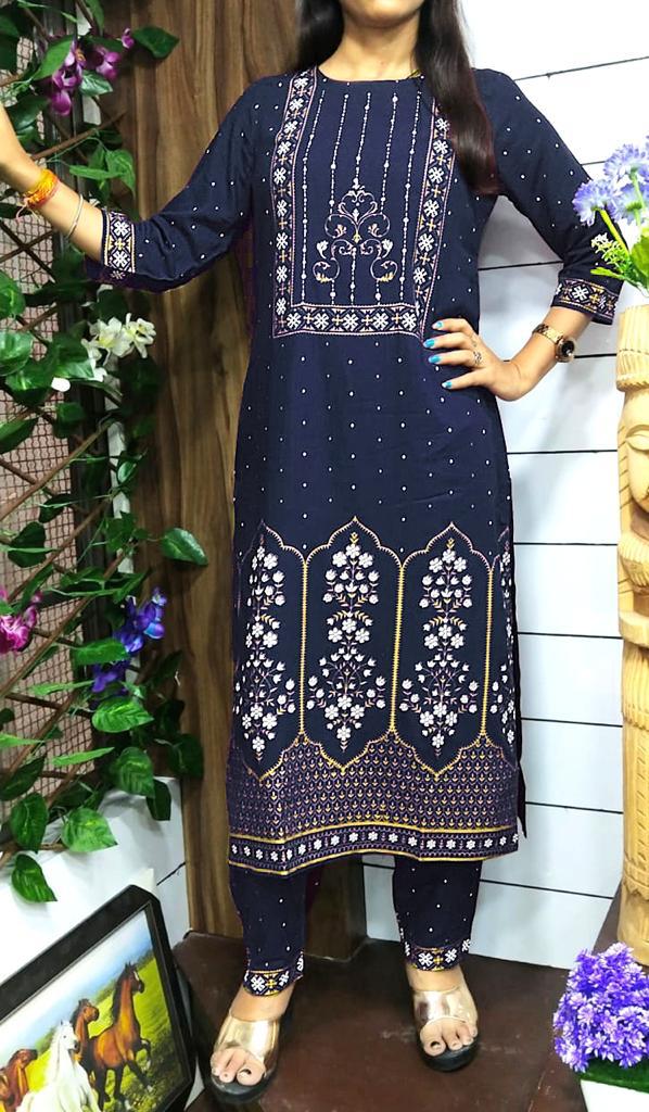Shubh 9 Beautiful Cotton Printed Wholesale Kurti With Pant Collection