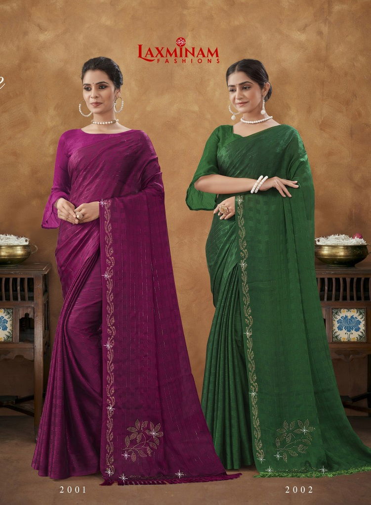 Laxminam Fanta New Latest Designer Exclusive Designer Vichitra Silk Saree