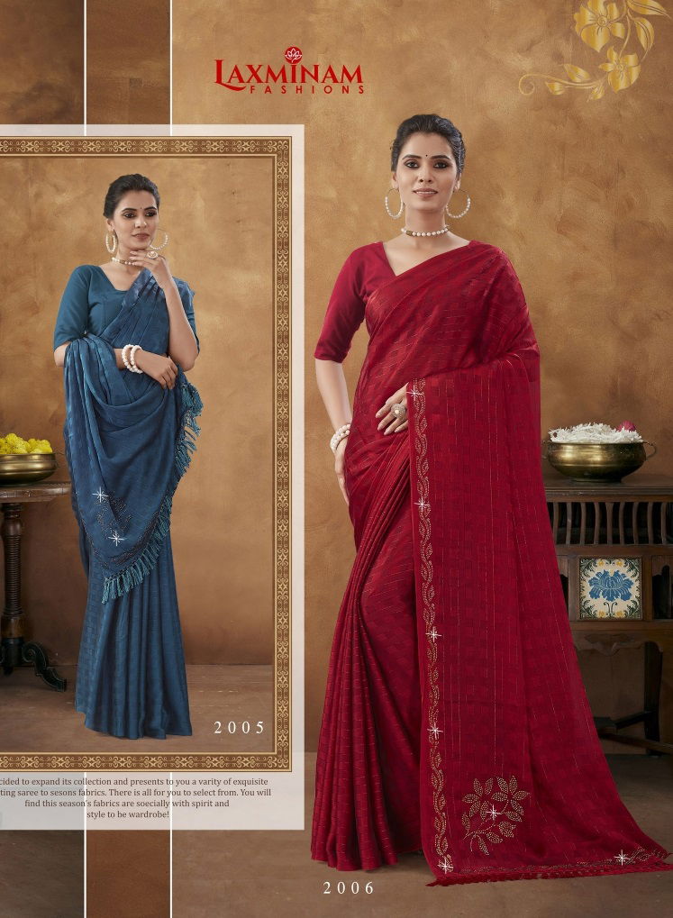 Laxminam Fanta New Latest Designer Exclusive Designer Vichitra Silk Saree